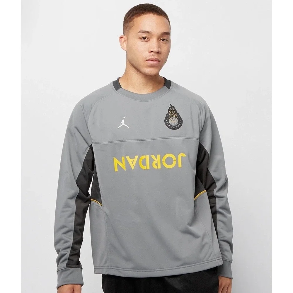 Nike Air Jordan Legacy AJ4 Long Sleeve Pullover Shirt‎ CJ9081 065 Men's 2XL Gray